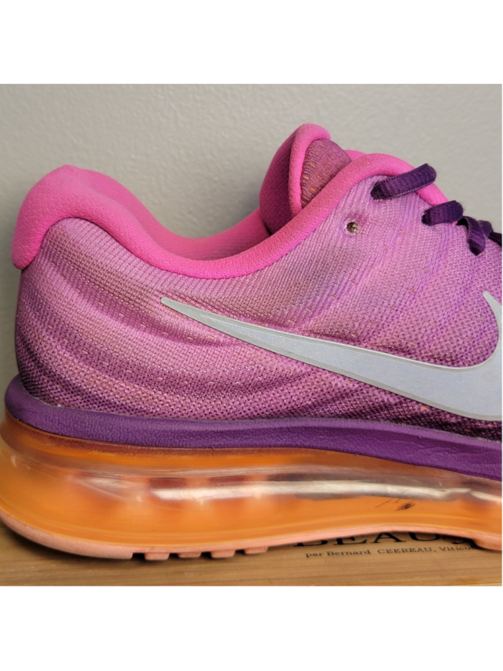 Nike Air Max 2017 Running Athletic Shoes Sneakers Pink Bright Purple Mesh 9.5 - Picture 5 of 15